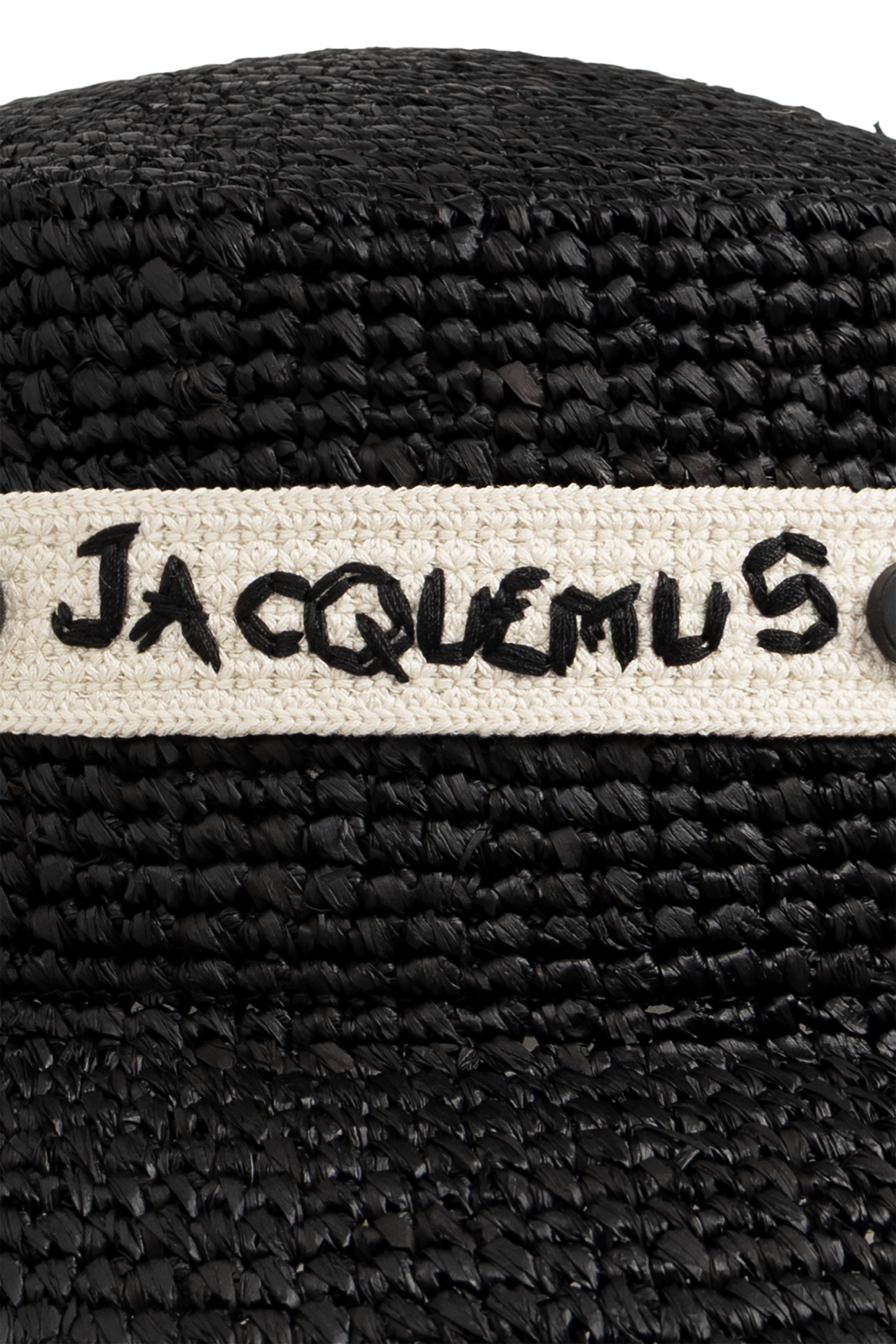 JACQUEMUS ハット　ホワイト　size:58 JACQUEMUS Le Bob Gadjo embellished cotton-canvas bucket hat | NET